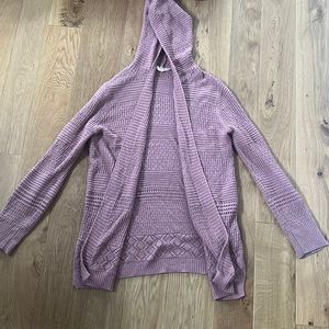Women’s pink hooded cardigan